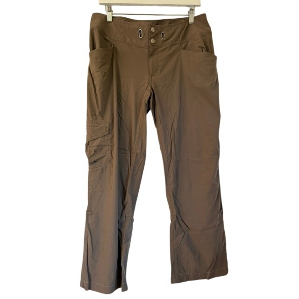 Columbia Womens Brown Cargo Hiking Pants Size 12 Regular Straight Leg Outdoor